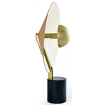 Kasa Table Lamp - Gold / Natural Cherry Wood