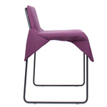 Net Wrap Chair - Dark Gray / Charcoal Grey Cord/ Purple Cushion