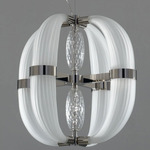 Coup de Foudre Chandelier - Polished Nickel / Satin White