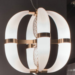 Coup de Foudre Chandelier - Satin Gold / Satin White