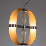 Coup de Foudre Pendant - Gunmetal / Satin Amber