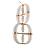 Coup de Foudre Pendant - Satin Gold / Satin White