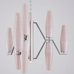 Frida Chandelier - Gunmetal / Polished Nickel / Incamiciato Pink