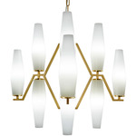 Frida Chandelier - Satin Brass / Polished Brass / Incamiciato White