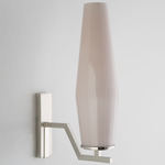 Frida Wall Sconce - Satin Nickel / Polished Nickel / Incamiciato Pink