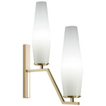 Frida Wall Sconce - Satin Brass / Polished Brass / Incamiciato White