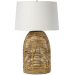 Coastal Living Monica Table Lamp - Bamboo / White