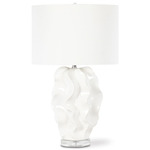 Coastal Living White Sands Table Lamp - White / White