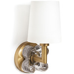 Bella Wall Sconce - Natural Brass / White