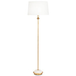Southern Living Fisher Floor Lamp - Gold Leaf / White