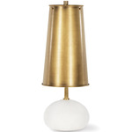 Hattie Table Lamp - White / Natural Brass