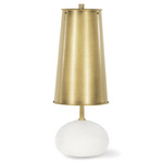 Hattie Table Lamp - White / Natural Brass