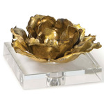 Adeline Candlestick - Gold Leaf / Clear