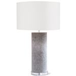 Andres Table Lamp - Grey Hide / White