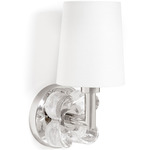 Bella Wall Sconce - Polished Nickel / White