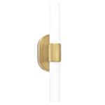 Dixon Double Wall Sconce - Natural Brass / Opal White