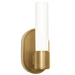 Dixon Wall Sconce - Natural Brass / Opal White