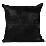 Morgan Square Pillow - Black Hide