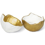 Pina Bowl - Set of 2 - Gold / White