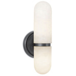 Salon Dual Wall Sconce - Oil Rubbed Bronze / Alabaster