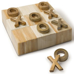 Tic Tac Toe Board - Natural / Brass