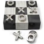 Tic Tac Toe Board - Black / White / Polished Nickel