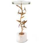 Trillium Side Table - Brass / Alabaster