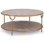 Vogue Coffee Table - Natural Brass / Ivory