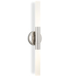 Wick Dual Wall Sconce - Polished Nickel / Frosted