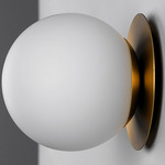 Pulsar Wall Sconce - Lacquered Burnished Brass / Opal Matte