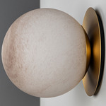 Pulsar Wall Sconce - Lacquered Burnished Brass / Marble Matte