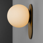 Adrion Wall Sconce - Lacquered Burnished Brass / Opal Matte