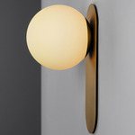 Adrion Wall Sconce - Lacquered Burnished Brass / Opal Matte