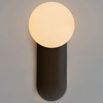 Adrion Wall Sconce - Black Gunmetal / Opal Matte