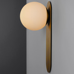 Adrion Wall Sconce - Lacquered Burnished Brass / Opal Matte