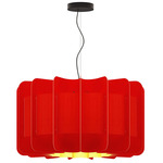 Clarissa Pendant - Black / Red/ Ash