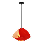 Matilda Pendant - Black / Red/ Ash