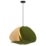 Matilda Pendant - Black / Green / Ash