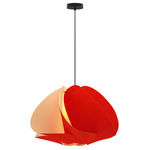 Matilda Pendant - Black / Red / Ash