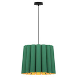 Renata Medium Pendant - Black / Petrol/ Ash