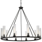 Beau Chandelier - Bronze / Clear