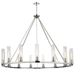 Beau Chandelier - Polished Nickel / Clear