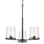 Callista Chandelier - Matte Black / Clear
