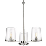 Callista Chandelier - Polished Nickel / Clear