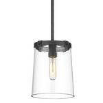 Callista Pendant - Matte Black / Clear