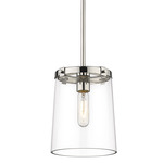 Callista Pendant - Polished Nickel / Clear