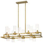 Datus Island Chandelier - Rubbed Brass / Clear