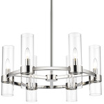 Datus Chandelier - Polished Nickel / Clear