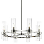 Datus Chandelier - Polished Nickel / Clear