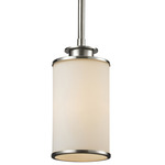 Savannah Mini Pendant - Brushed Nickel / Matte Opal